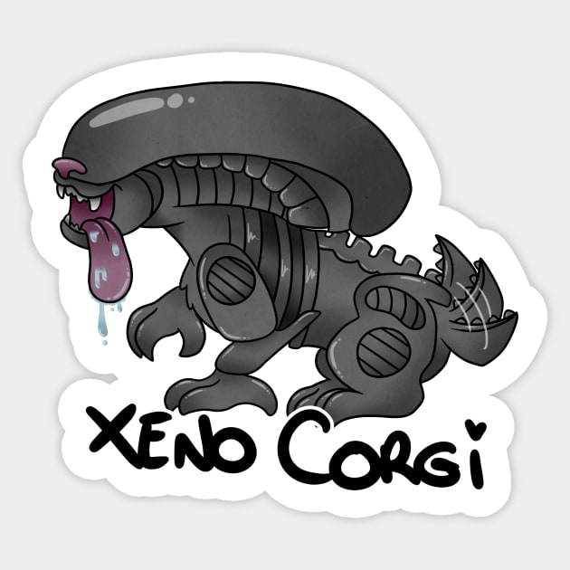 Xeno Corgi Sticker by Cartmell